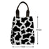 Black & White Printed Lunch Bag With Handle - Uncommongifts.in