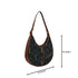 Black Printed Half Moon Hobo Bag - Uncommongifts.in