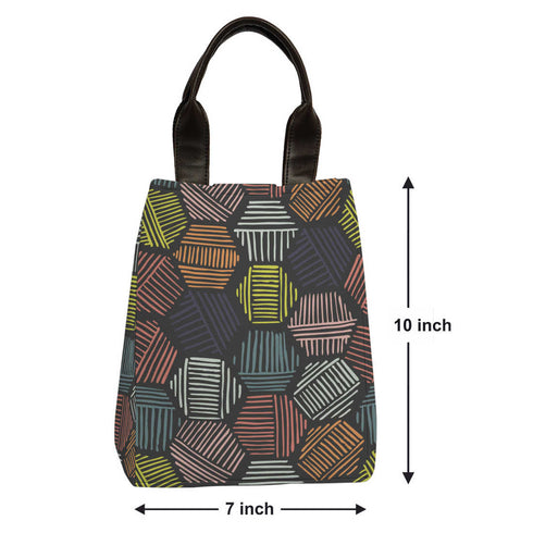Printed Lunch Bag With Handle - Uncommongifts.in