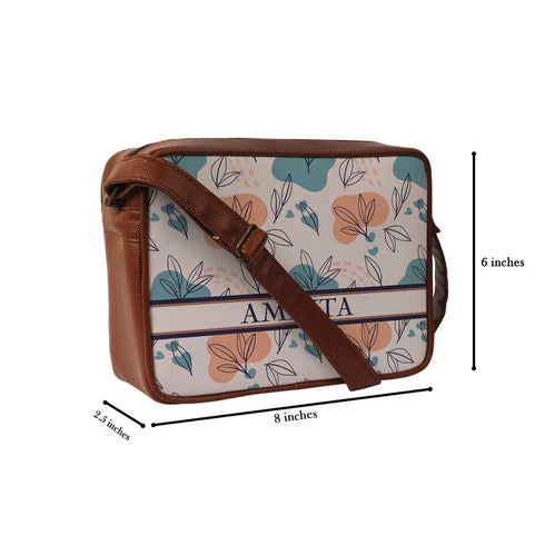 Women Floral Printed Structured Sling Bag - Uncommongifts.in