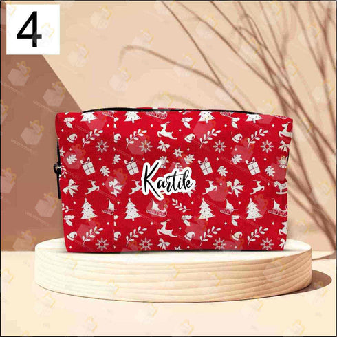 Personalised Christmas Printed Box Pouch