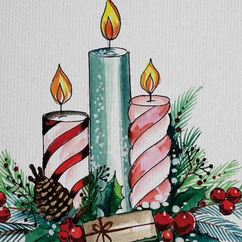 Christmas Candles Theme Printed Tote Bag - Uncommongifts.in