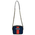 Navy Blue Customized Red Striped Sling Bag - Uncommongifts.in