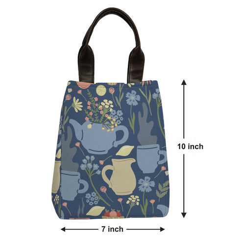 Printed Canvas Lunch Bag - Uncommongifts.in