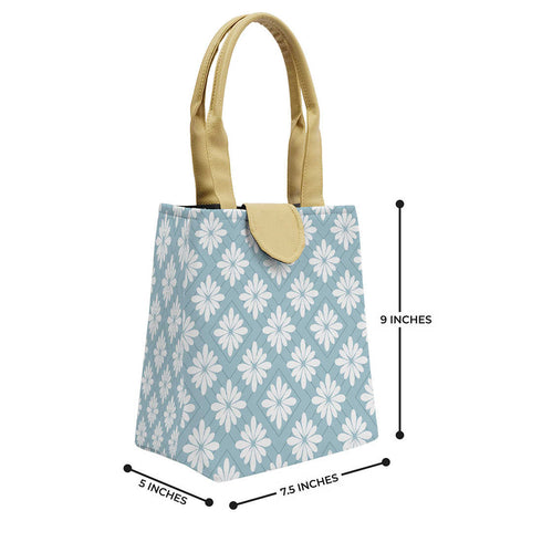 Floral Printed Lunch Bag - Uncommongifts.in