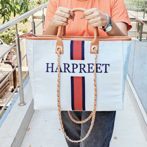 Brown Strap Personalised Luna Handbag