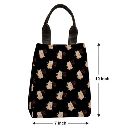 Printed Lunch Bag With Handle - Uncommongifts.in