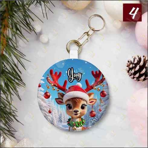 Personalised Christmas Printed Keychain