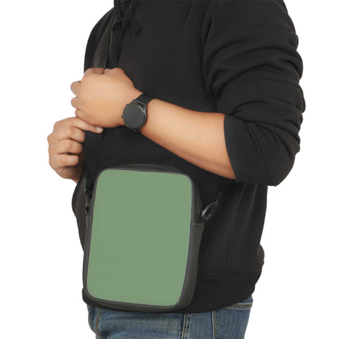 Mint Green Print Men Sling Bag - Uncommongifts.in