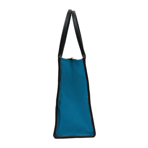 Personalised Blue Printed Box Tote Bag - Uncommongifts.in