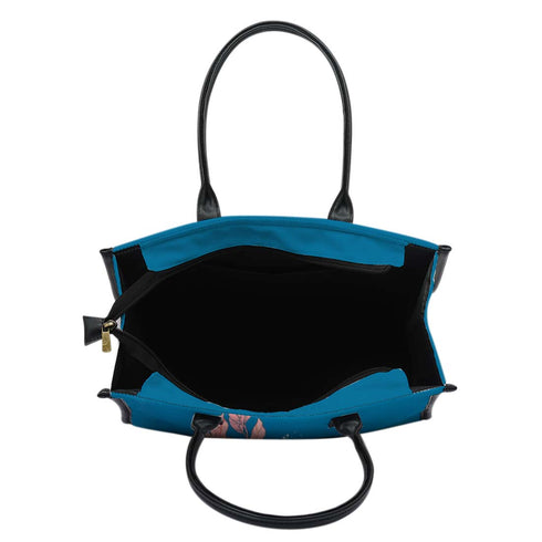 Personalised Blue Printed Box Tote Bag - Uncommongifts.in