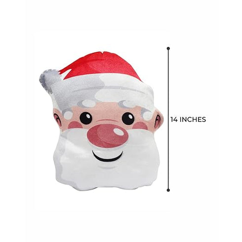 Stuffed Christmas Santa Claus Printed Pillow - Uncommongifts.in