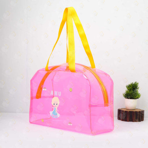 Personalised Kids Jelly Duffle Bag - Pink