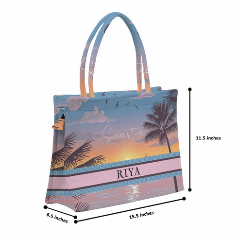 Beach Beauty Women's Stylish Beach Box Tote Bag - Uncommongifts.in