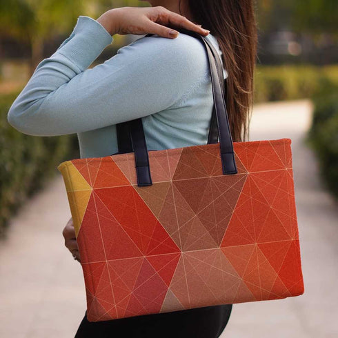 Orange shade print Women's Office Bag - Uncommongifts.in