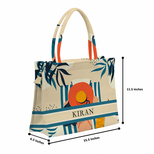 Women Beach Box Tote Bag Stylish - Uncommongifts.in
