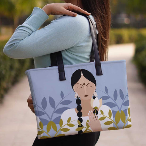 Traditional girl Printed Women's Office Bag - Uncommongifts.in