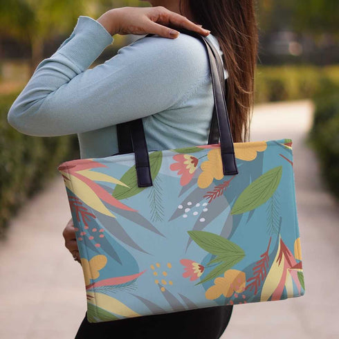 Tropical Print Women's Office Bag - Uncommongifts.in