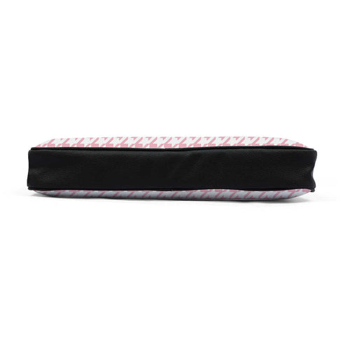 Baby Pink Geometric Customised Canvas and PU Laptop Bag - Uncommongifts.in