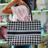 Customized Geometric Printed Black & White Handheld Box Bag - Uncommongifts.in