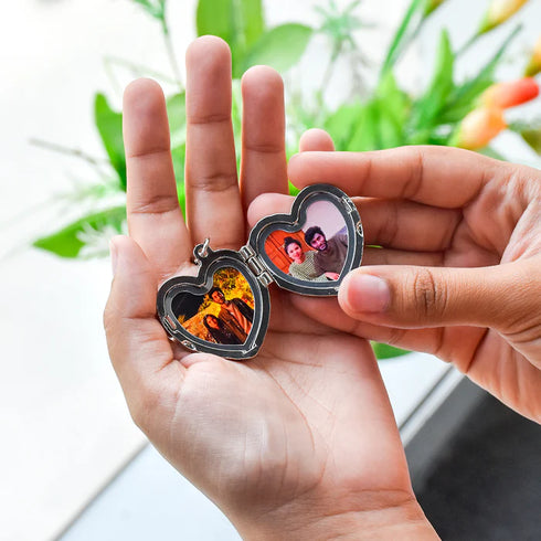 Personalised Heart Photo Frame Keychain for Valentine's