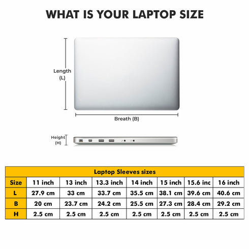 Personalised Printed Laptop Sleeve/Cover - Uncommongifts.in