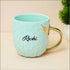 Personalised Mermaid Ceramic Mug with Golden Handle
