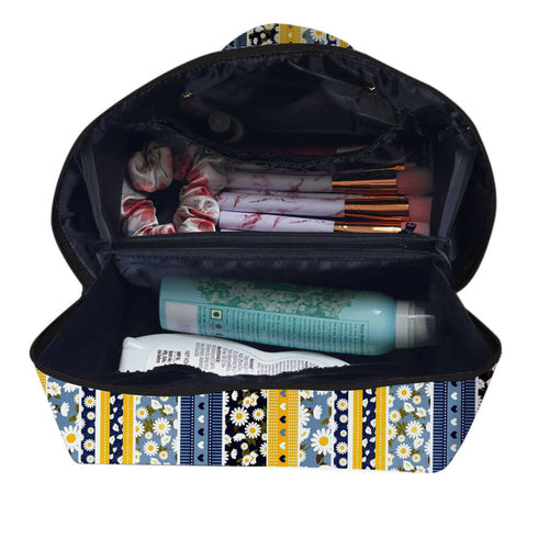 Personalised Floral Travel Storage Vanity Pouch for Women