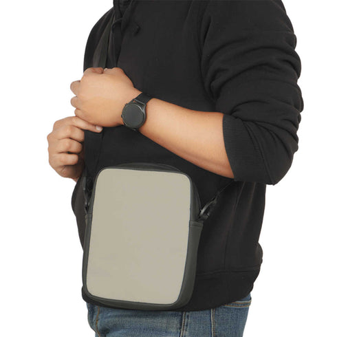 Ivory Color Print Men Sling Bag - Uncommongifts.in