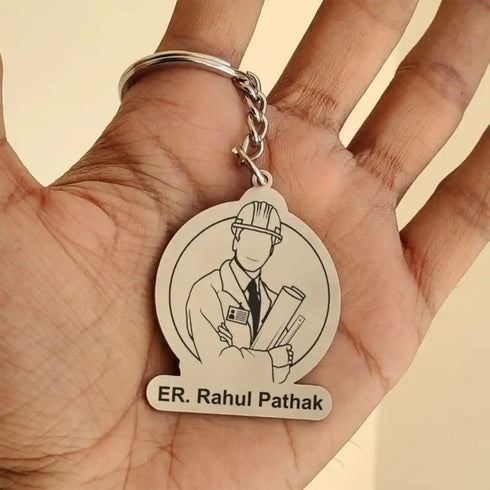 Personalized Engineer Keychain