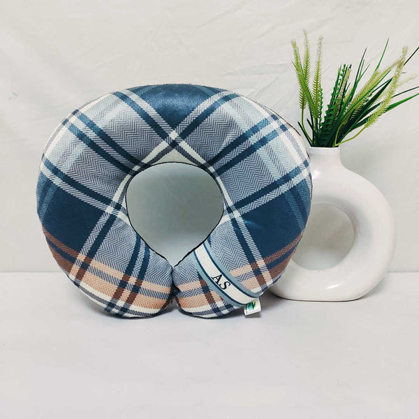 Personalized Check Printed Neck Pillow