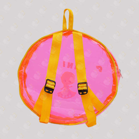 Personalised Kids Round Jelly Backpack - Pink