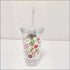 Personalised Floral Clear Sipper