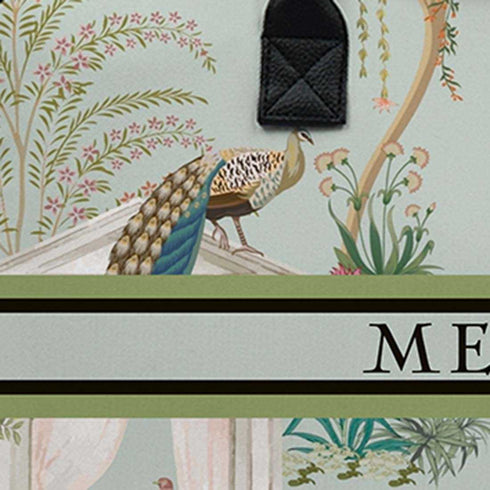 Customised Peacock Printed Canvas and PU Laptop Bag - Uncommongifts.in