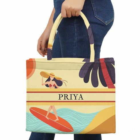 Women's Beach Box Tote Bag Fashion Meets Function - Uncommongifts.in