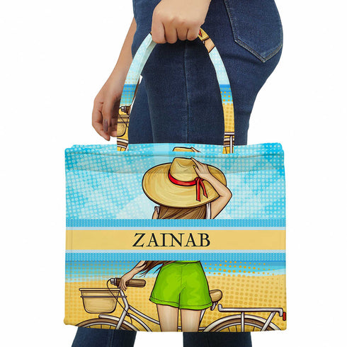 Women's Stylish Beach Box Tote Bag - Uncommongifts.in