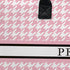 Baby Pink Geometric Customised Canvas and PU Laptop Bag - Uncommongifts.in