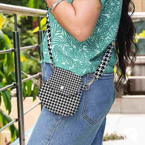 Personalised Geometric Printed Sling Bags for Kids