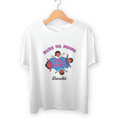 Bura Na Mano Holi Hai Personalized Printed T-Shirt - Uncommongifts.in