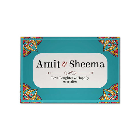 Blue Personalised Couples Wall Hanging - Uncommongifts.in