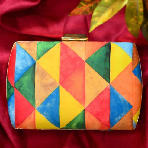 Multicolor Customized Clutch Bag - Uncommongifts.in