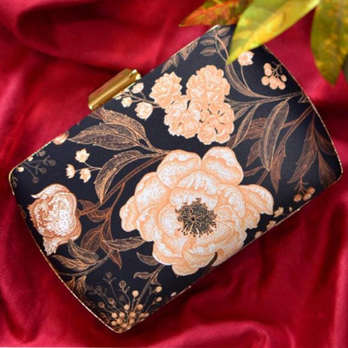 Flower Printed Customized Clutch - Uncommongifts.in
