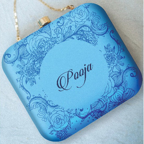 Libra Sun Sign Customized Clutch with Name - Uncommongifts.in