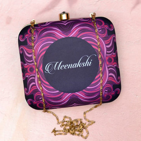 Pisces Sun Sign Customized Clutch with Name - Uncommongifts.in