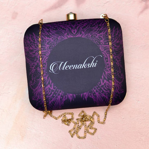 Scorpio Sun Sign Customized Clutch with Name - Uncommongifts.in
