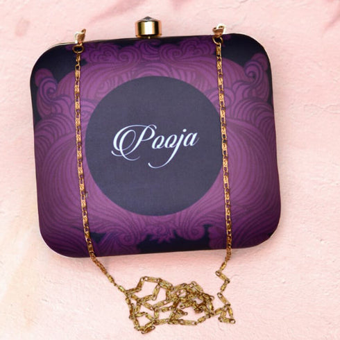 Cancer Sun Sign Customized Clutch with Name - Uncommongifts.in