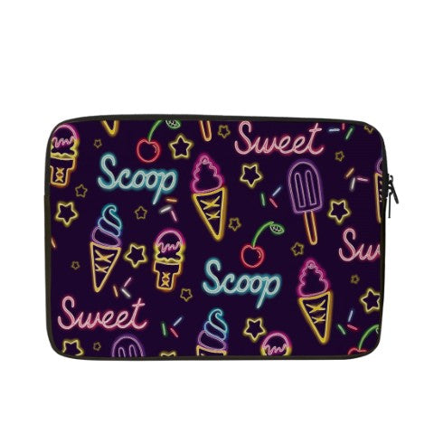 Sweet & Scoop Printed Personalised Laptop Sleeve/Cover - Uncommongifts.in