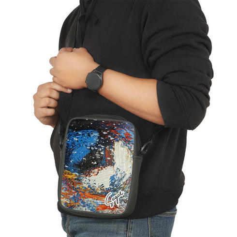 Personalised Multicolor Printed Men Sling Bag - Uncommongifts.in