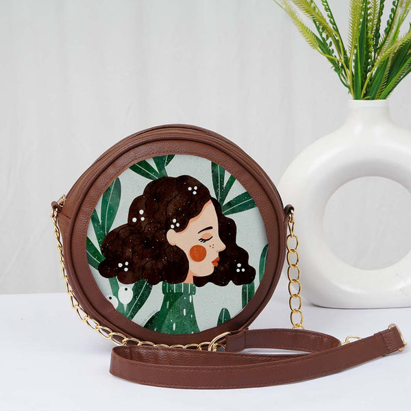 Personalised Round Sling Bag for Fashion-Forward Fun - Uncommongifts.in