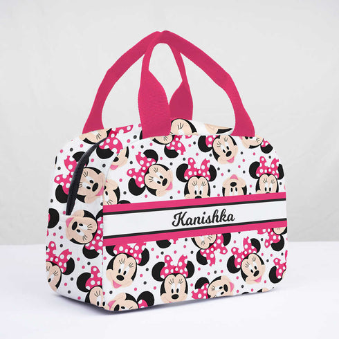 Personalised Cartoon Printed Kids Lunch Bag With Handle